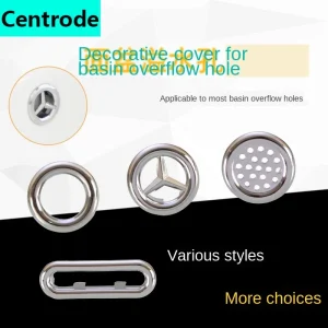 Bassin de trop-plein d&rsquo;eau en céramique, couvercle décoratif, couvercle de trou de trop-plein, accessoires de prise