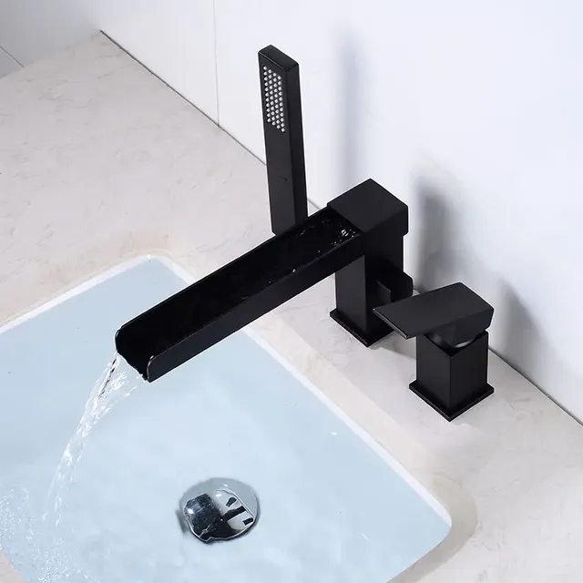 Robinet cascade de luxe avec pomme de douche – vue 2