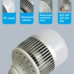 Ampoule Globe Led B22 E26 E27 E39 E40, 80W 120W 150W 200W 300W AC220V, lampe boule à économie d&rsquo;énergie, éclairage d&rsquo;atelier au sol pour maison et usine