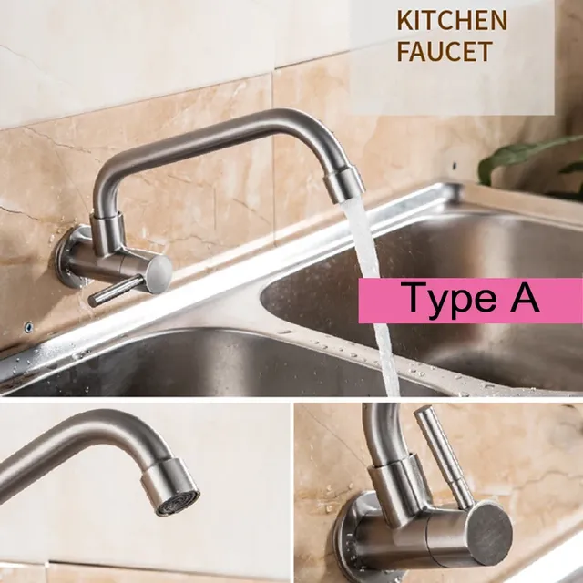 Robinet de cuisine en acier inoxydable G1/2 – vue 3