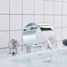 Robinet de lavabo or pont monté poignée en cristal… – vue 6
