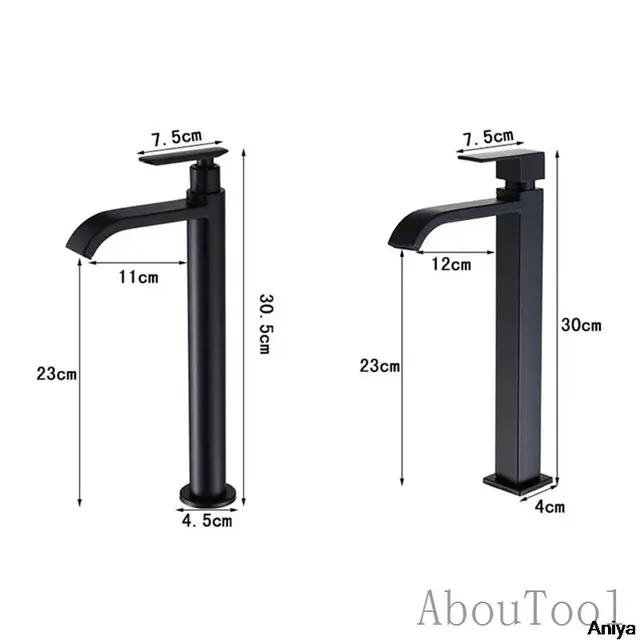 Robinet cascade en métal noir – vue 7