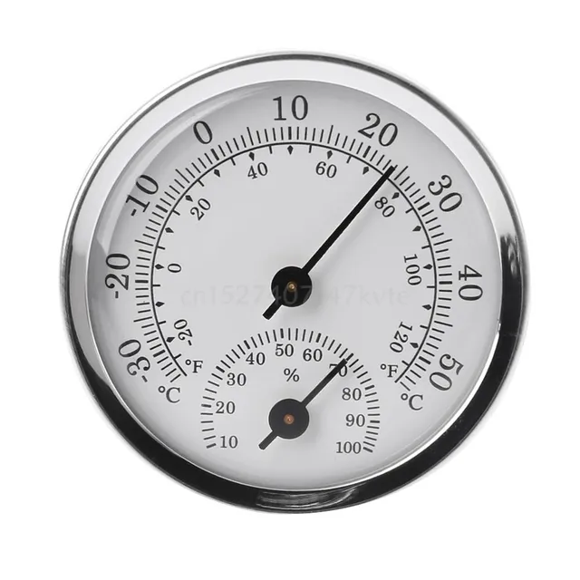 Thermohygromètre mural analogique rond 58mm alliage…