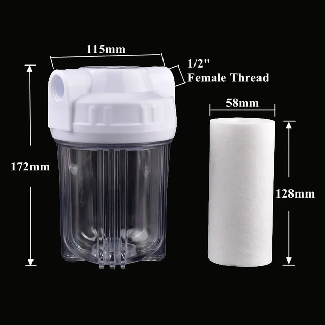 Pré-filtre en coton PP transparent de 1/2 pouces – vue 2