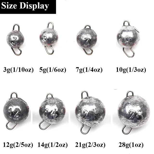5 pièces/lot plombs de pêche 3g-28g poids de balle d'eau… – vue 2