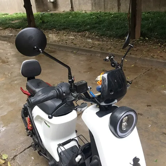 Rétroviseurs ronds convexes rétro pour moto – vue 3