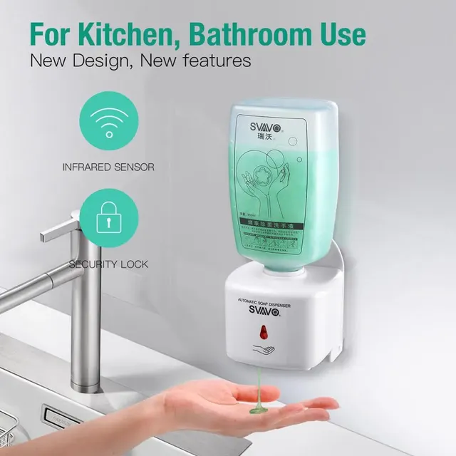 SVAVO 750ml distributeur de savon automatique mural…