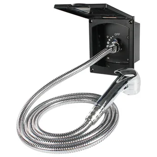 Boîte douche extérieure encastrable noir blanc ABS UV poignée…