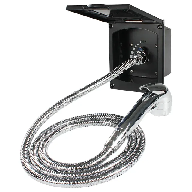 Boîte douche extérieure encastrable noir blanc ABS UV…