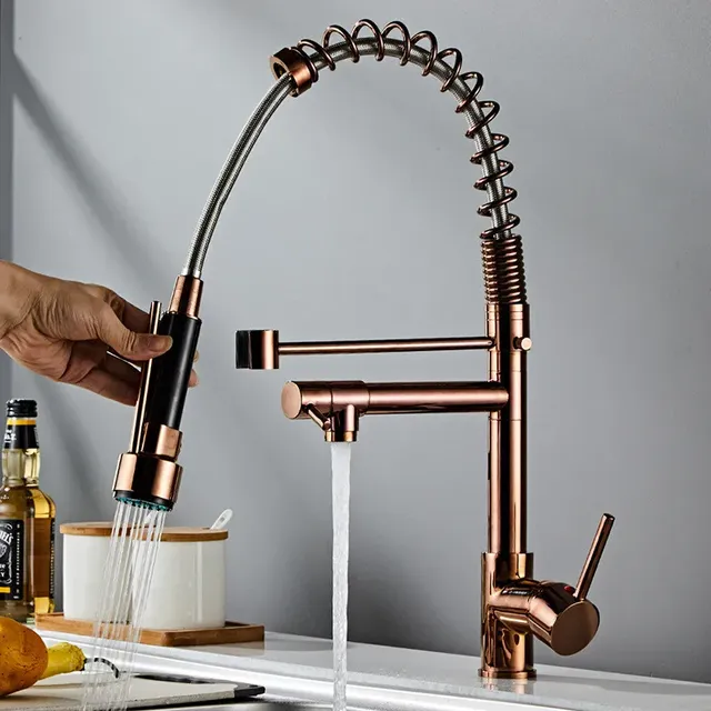 Robinet mitigeur cuisine extractible bec haut industriel… – vue 4