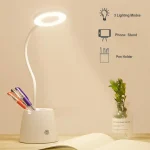 Lampe de Table Flexible à intensité réglable, tactile, Rechargeable par USB, idéale pour la lecture, le bureau ou le chevet d&rsquo;un livre