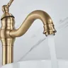 Anitque robinet de lavabo de salle de bains en laiton – vue 4