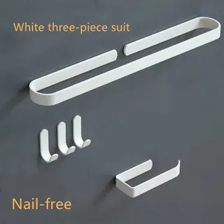 Kit d'accessoires de salle de bains blanc