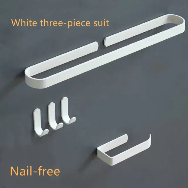 Kit d'accessoires de salle de bains blanc