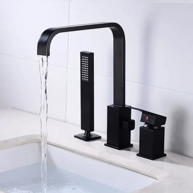 Robinet cascade de luxe avec pomme de douche – vue 4