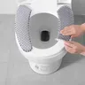 Coussinets rembourrés siège toilette peluche gris… – vue 3
