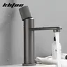 Robinet de lavabo de salle de bains gris pistolet – vue 4