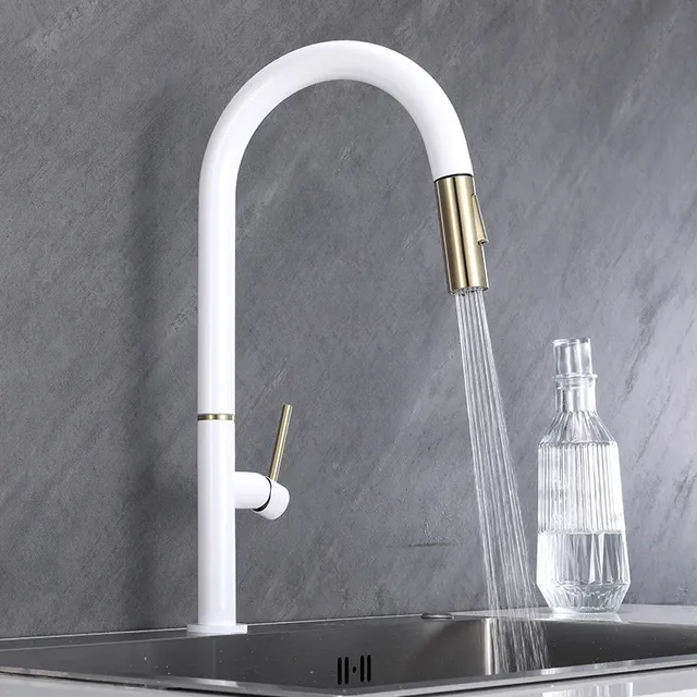Robinet de cuisine tactile intelligent noir/blanc – vue 3