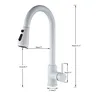 Senlesen robinet de cuisine blanc extractible – vue 5