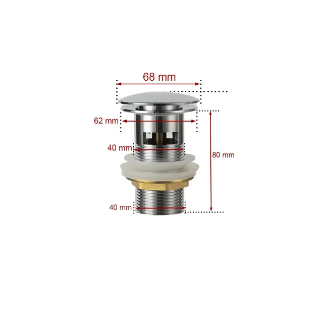 Bouchon de vidange Pop-Up pour lavabo de salle de bains – vue 5
