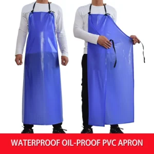 Tablier en PVC imperméable réutilisable pour hommes et femmes, manches à main, combinaison de sécurité au travail, vêtements pour boucherie, fraises, usine alimentaire, cuisine Tablier en PVC imperméable réutilisable pour hommes et femmes, manches à main, combinaison de sécurité au travail, vêtements pour boucherie, fraises, usine alimentaire, cuisine