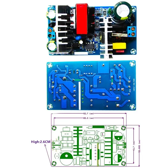 Module d'alimentation à découpage à faible ondulation – vue 4