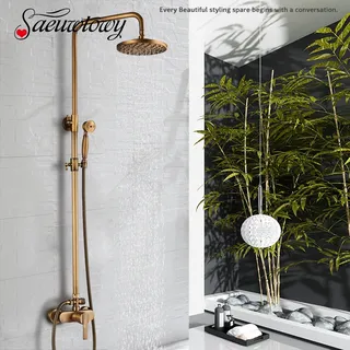 Ensemble de robinets de douche de Style laiton Antique