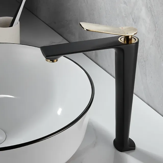 Robinet de lavabo gris rouge – vue 2