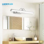 LUCKYLED 42 cm 12W led applique murale salle de bains miroir AC220V 110 volts muraux étanches en acier inoxydable lampe coiffeuse