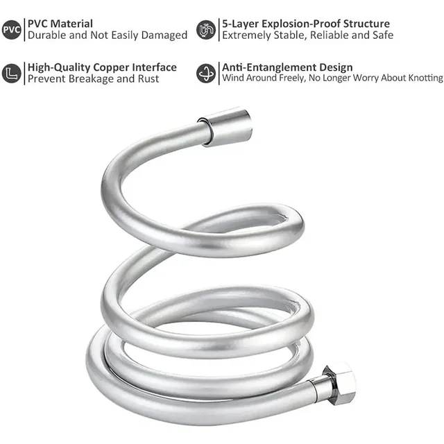 Tuyau flexible pour pommeau de douche en PVC – vue 3