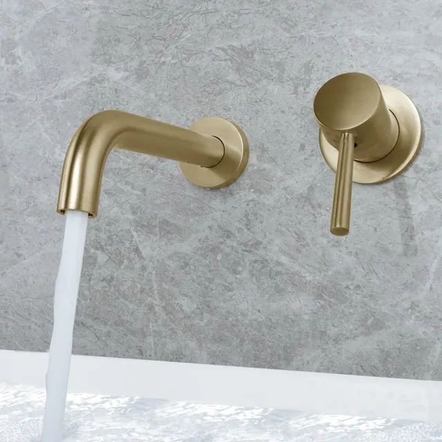 Robinet de luxe en or brossé – vue 3