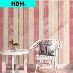 Papier peint auto-adhésif avec panneau de bois rose de 5M, planches de bois multicolores, papier peint à décoller et à coller, décoration murale à rayures