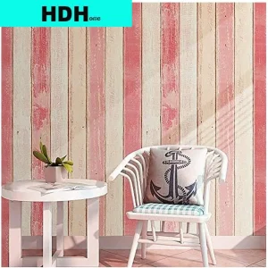 Papier peint auto-adhésif avec panneau de bois rose de 5M, planches de bois multicolores, papier peint à décoller et à coller, décoration murale à rayures Papier peint auto-adhésif avec panneau de bois rose de 5M, planches de bois multicolores, papier peint à décoller et à coller, décoration murale à rayures