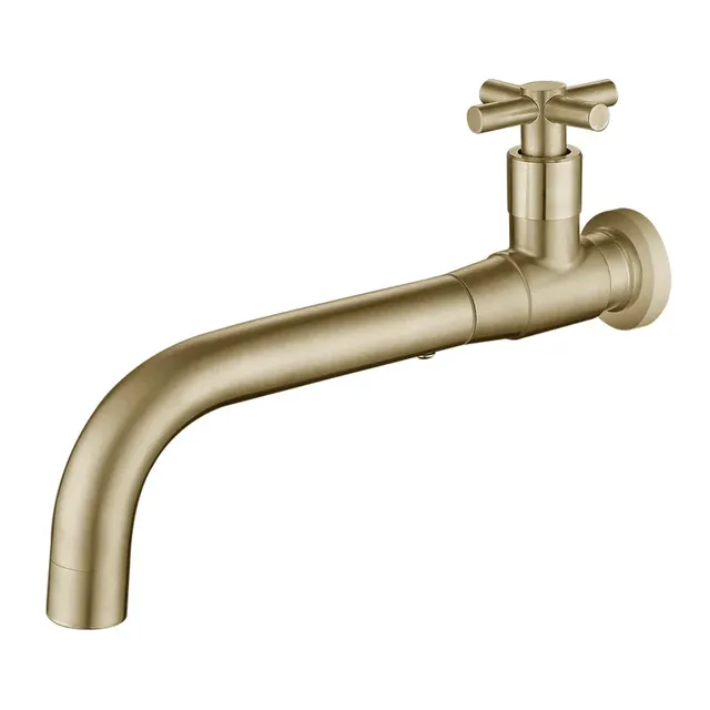 Robinet mural lavabo inox 304 brossée noir mat bec long… – vue 5