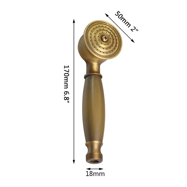 Pommeau de douche à main en laiton chromé – vue 3