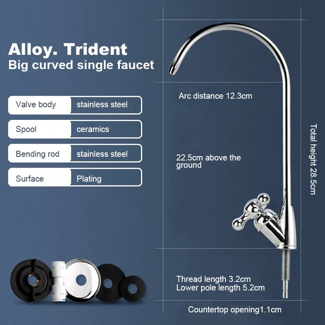 Robinet d'eau de cuisine en acier inoxydable 304 – vue 5
