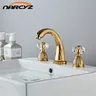 Robinets de lavabo en laiton doré – vue 1
