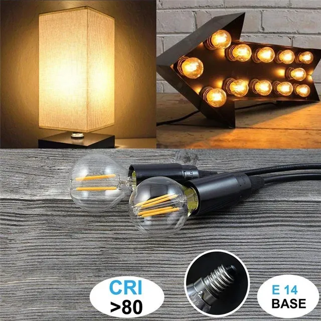 LED Bombillas lumière E27 Edison lampe en verre G45 Led… – vue 6