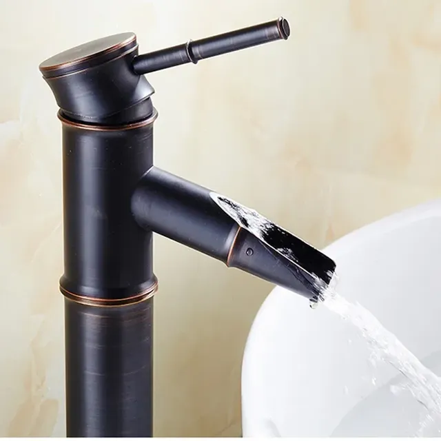 Robinets de lavabo Robinet cascade en bronze noir… – vue 3
