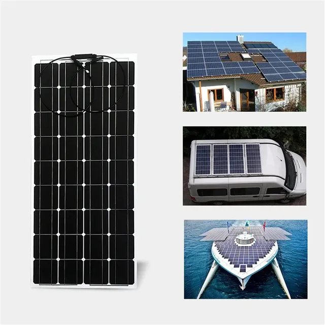 Panneau solaire flexible monocristallin noir mince… – vue 3