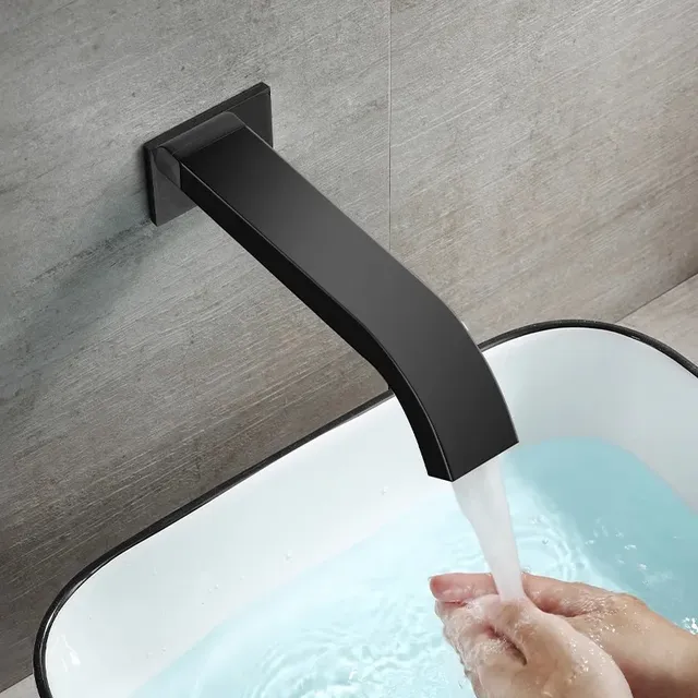Robinet de lavabo à Induction infrarouge mural noir.… – vue 3