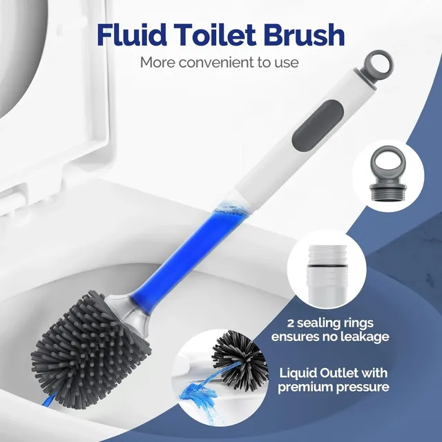 Pulvérisateur d'eau Brosse de toilette en silicone 40 cm…