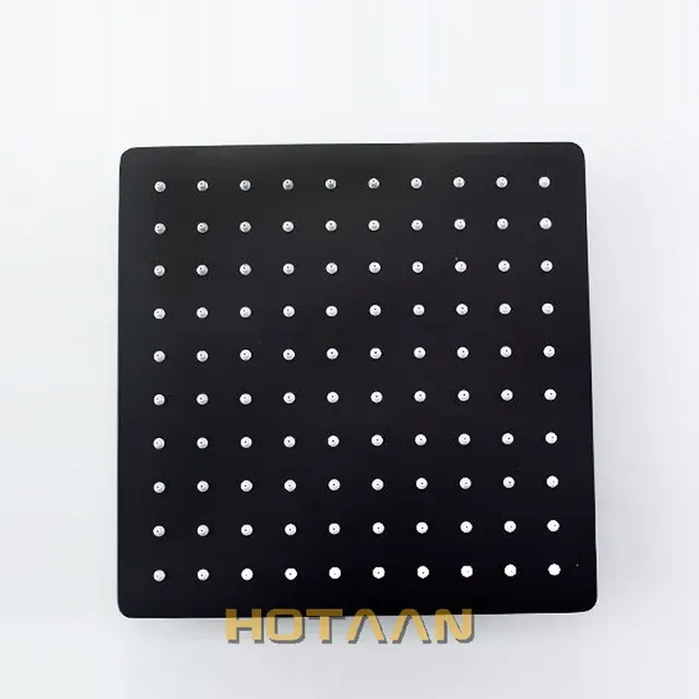 Pommeau de douche carré plaqué noir – vue 2