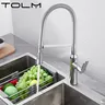 TOLM robinet d'évier de cuisine en laiton chromé poli… – vue 2