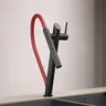 Robinet d'évier de salle de bains en laiton noir/Chrome – vue 3