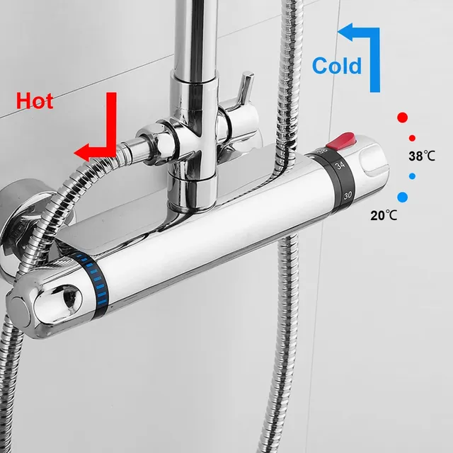 Robinet d'eau de douche thermostatique – vue 4