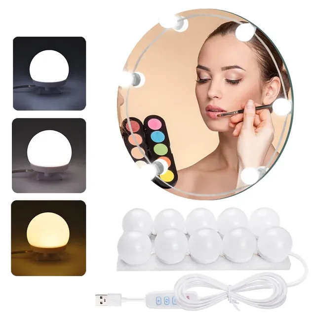 Lumière de maquillage LED devant le miroir sans… – vue 3