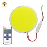 Panneau lumineux LED haute puissance COB DC 12V 50W, 108mm, variable, avec variateur, 100LM/W, 3000K, 6500K, bleu, pour intérieur et extérieur, lampe LED DIY