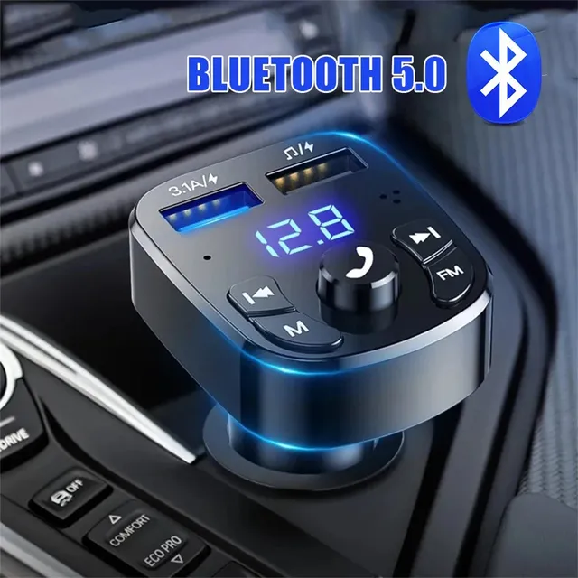 Chargeur de voiture transmetteur FM Bluetooth Audio…
