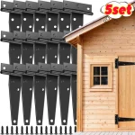 Charnières triangulaires en forme de T, plaque de montage de porte d&rsquo;armoire de cuisine avec supports de fixation à vis, accessoires de quincaillerie pour meubles